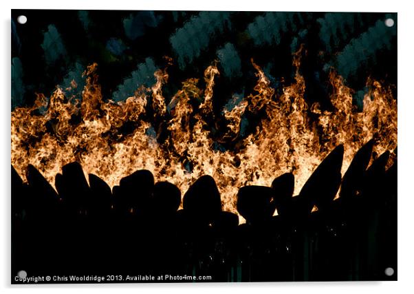 The Olympic Flame Acrylic by Chris Wooldridge