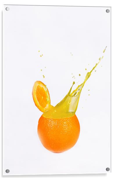 juice in the orange Acrylic by Justyna studio