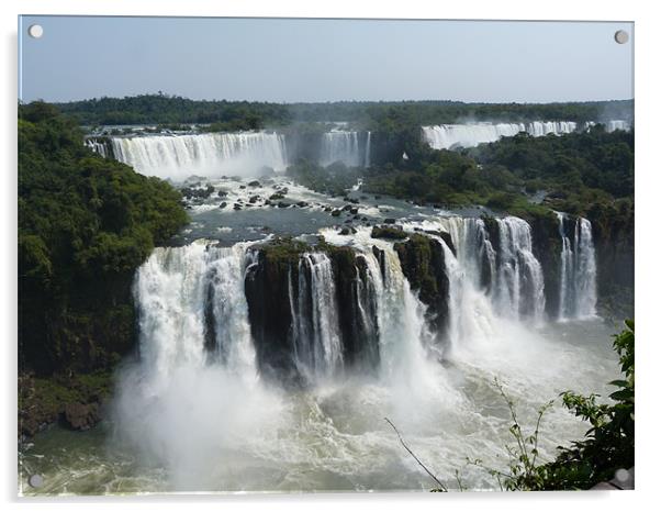 Iguassa Falls, Brazil Acrylic by Andy Gilfillan