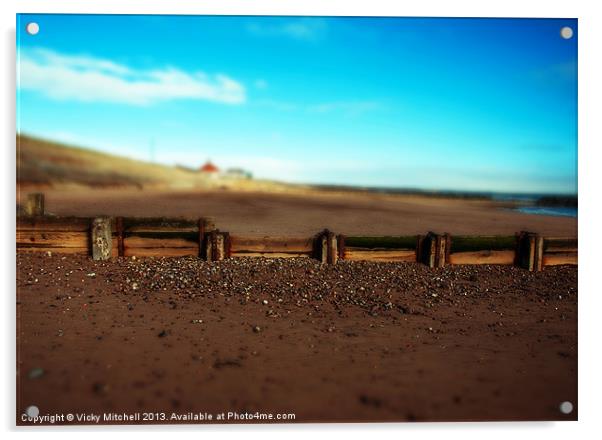 Scottish Beach Acrylic by Vicky Mitchell