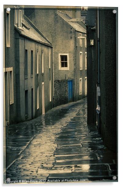 Misty Stromness, orkney Acrylic by Brian O'Dwyer