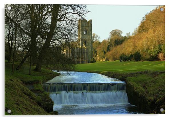 Fountains Abbey North Yorkshire Acrylic by Mark Lee