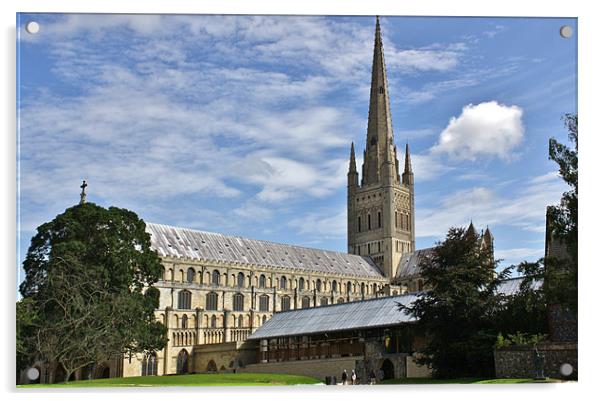 Norwich Cathedral Norwich UK Acrylic by Mark Lee
