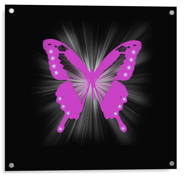 Star Butterfly 5 Acrylic by Emma Ward