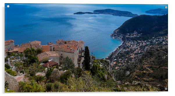 The view from Eze Acrylic by Nigel Jones