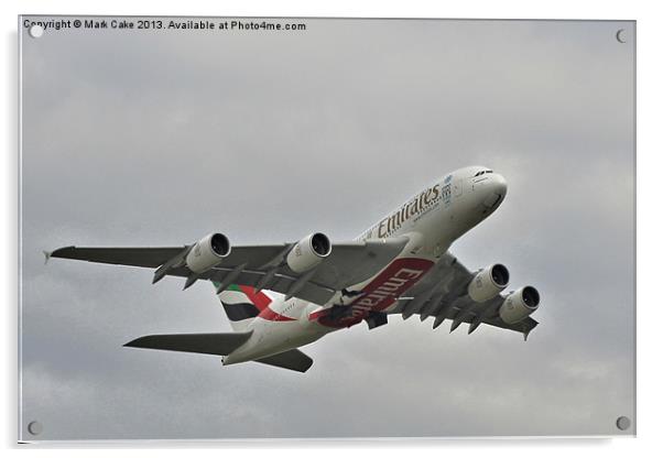 A380 gear up Acrylic by Mark Cake