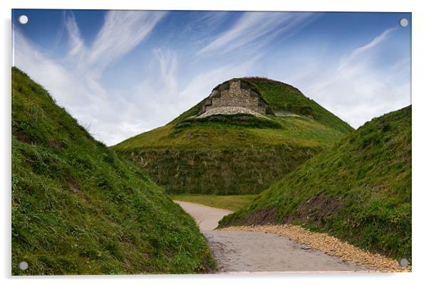 Northumberlandia lady of the north Acrylic by Michael Thompson