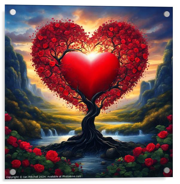 The Tree Of Love Acrylic by Ian Mitchell