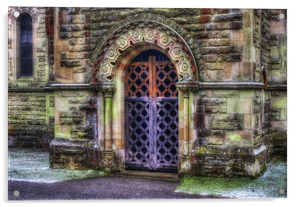 Church Doorway Acrylic by Ian Mitchell