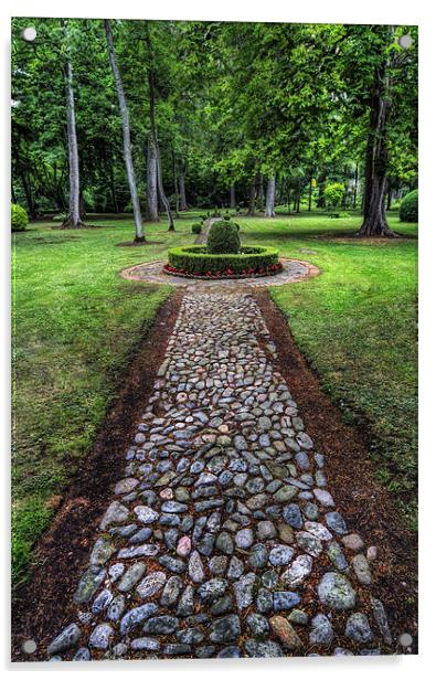 Garden Path Acrylic by Ian Mitchell