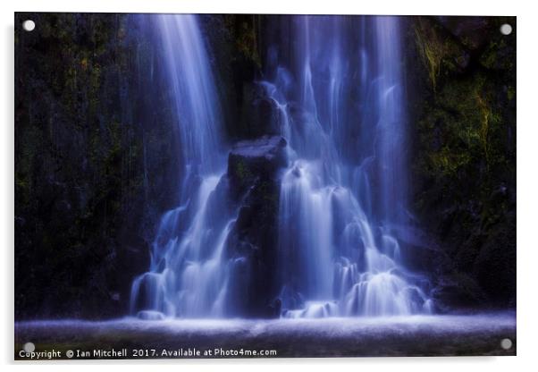 Dreamy Waterfall Acrylic by Ian Mitchell