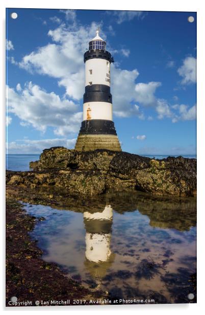 Penmon Lighthouse Acrylic by Ian Mitchell