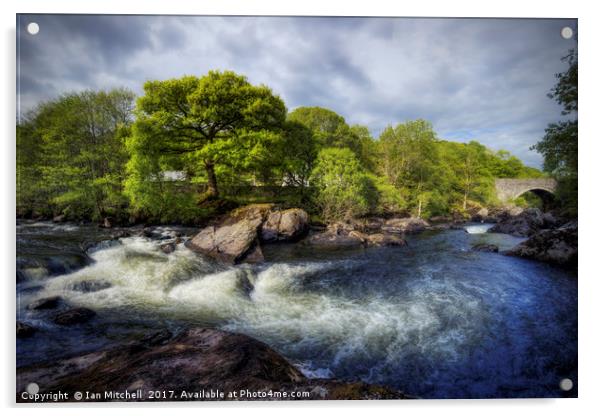 River Llugwy Acrylic by Ian Mitchell