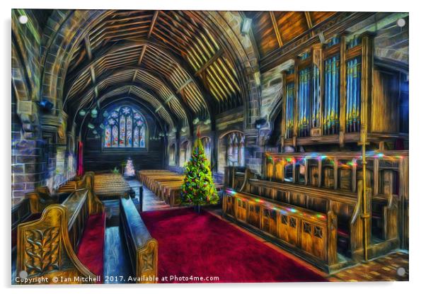 Christmas Church Service Acrylic by Ian Mitchell