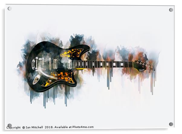 Electric Guitar Acrylic by Ian Mitchell