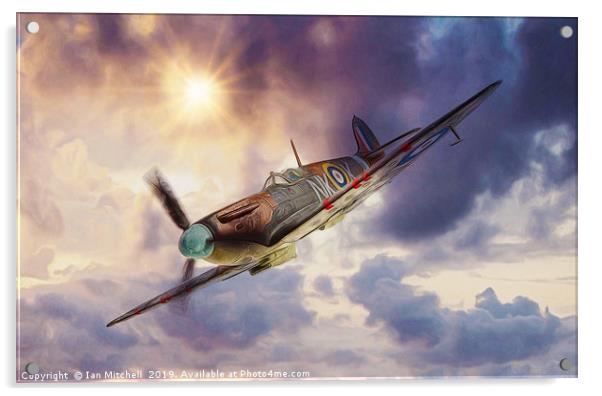 Supermarine Spitfire Acrylic by Ian Mitchell