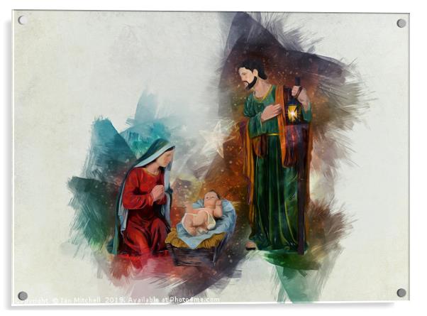 Jesus Is Born Acrylic by Ian Mitchell