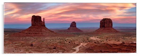 Monument Valley Panorama Acrylic by Matthew Train