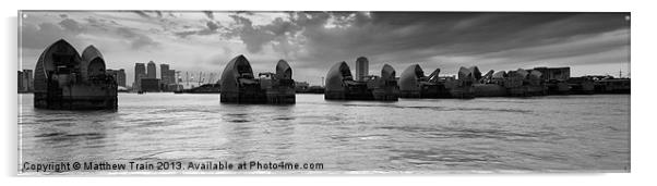 Thames Barrier Panorama Acrylic by Matthew Train