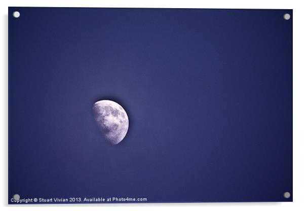 Blue Moon Acrylic by Stuart Vivian
