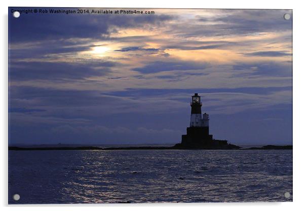  Longstone Lighthouse Farne isle's Acrylic by Rob Washington