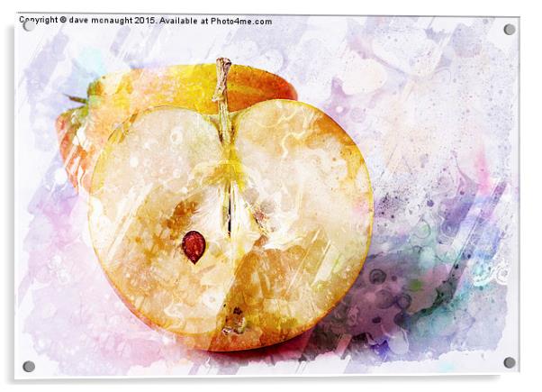  Sliced Apple Acrylic by dave mcnaught