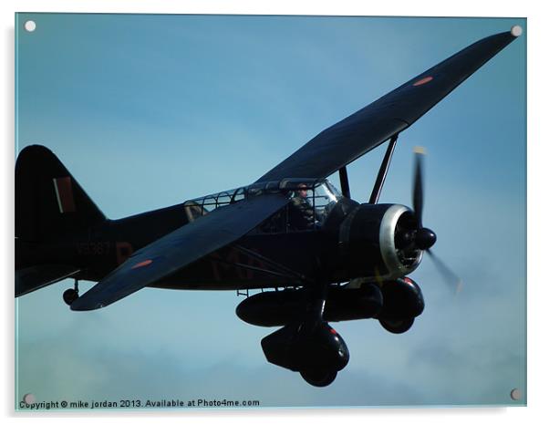 Westland Lysander Acrylic by mike jordan