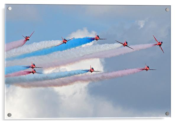 RAF Red arrows break Acrylic by Rachel & Martin Pics