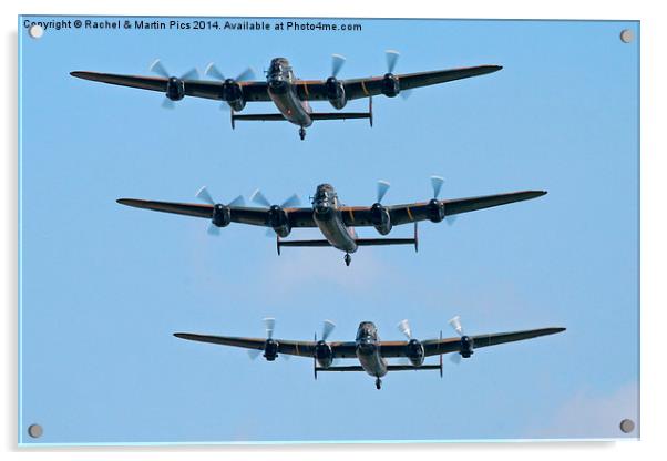  3 Lancasters flypast Acrylic by Rachel & Martin Pics