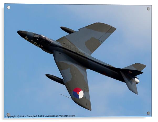 Hawker Hunter Acrylic by Keith Campbell