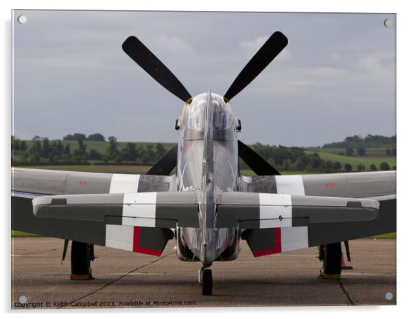 P-51 Mustang aircraft Acrylic by Keith Campbell