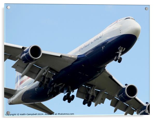 British Airways Boeing 747 Jumbo Jet Acrylic by Keith Campbell