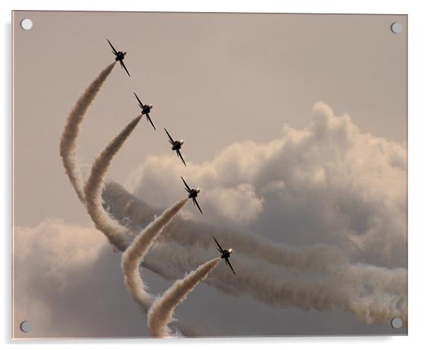 Red Arrows Acrylic by Keith Campbell