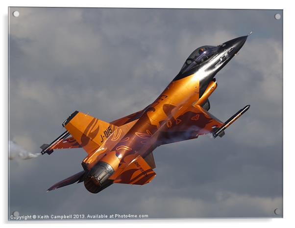 RNAF F-16 Falcon Acrylic by Keith Campbell