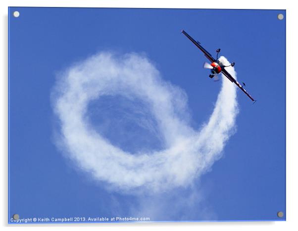 Blades Barrel Roll Acrylic by Keith Campbell