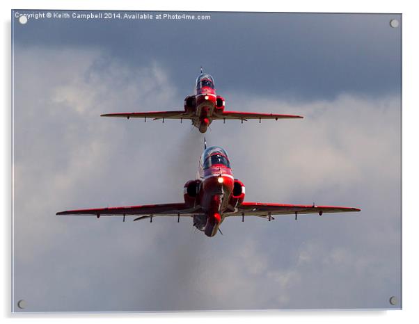 Red Arrows formation Acrylic by Keith Campbell