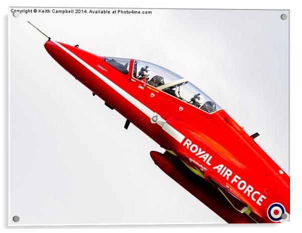 RAF Red Arrow Acrylic by Keith Campbell