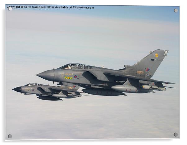  RAF Tornado pair Acrylic by Keith Campbell