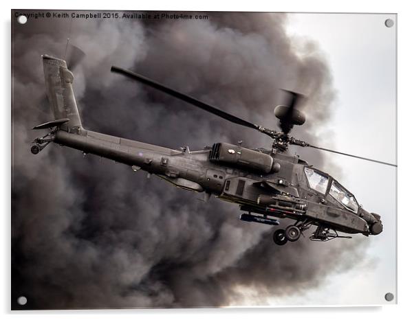  British Army Apache Acrylic by Keith Campbell
