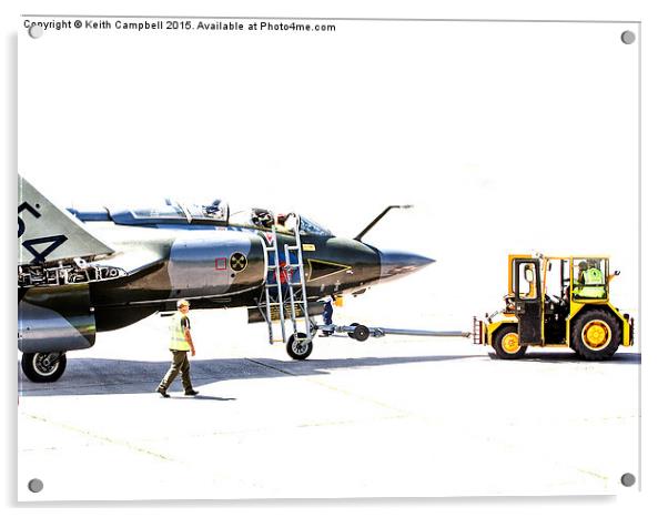  Buccaneer XW544 ground crew Acrylic by Keith Campbell
