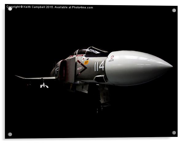  F-4J Phantom II at Duxford. Acrylic by Keith Campbell