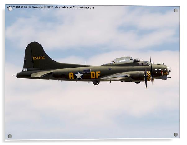  B-17 Memphis Belle Acrylic by Keith Campbell