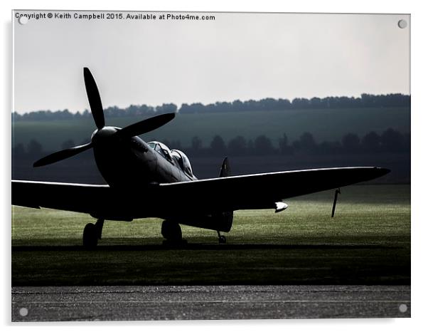  Twin-seat Spitfire - colour version Acrylic by Keith Campbell