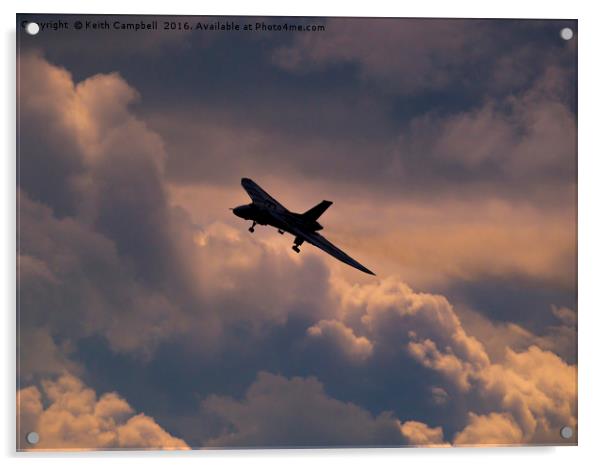Vulcan XH558 nearly home Acrylic by Keith Campbell