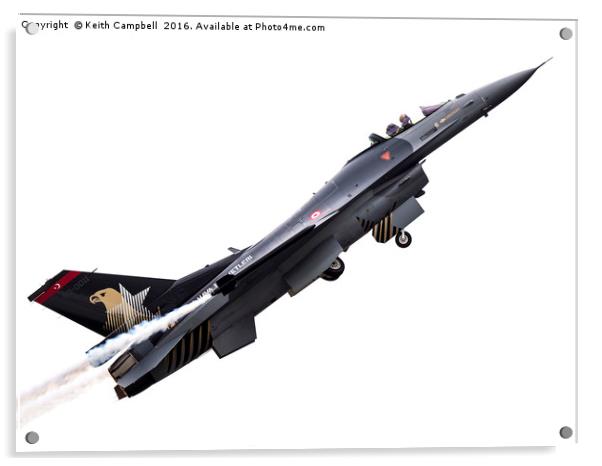 SoloTurk F-16 launching Acrylic by Keith Campbell