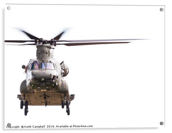 RAF Chinook ZD574 front Acrylic by Keith Campbell