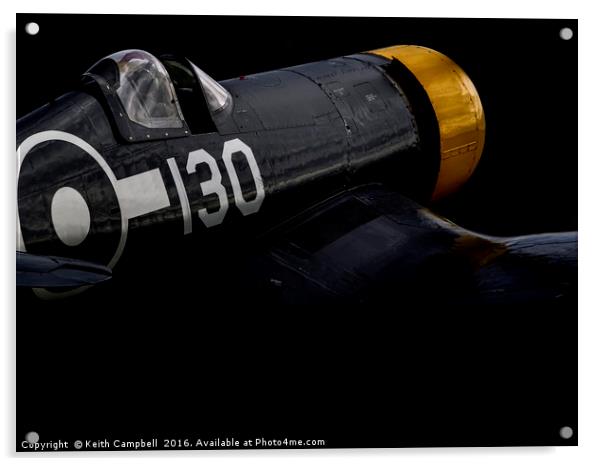 US Navy Vought F-4U Corsair Acrylic by Keith Campbell
