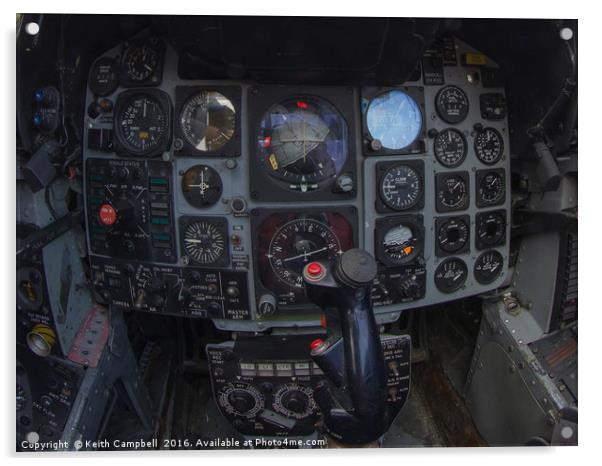 F-4 Phantom cockpit Acrylic by Keith Campbell