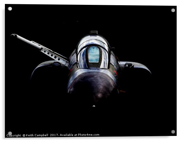 RAF F-4 Phantom head-on Acrylic by Keith Campbell