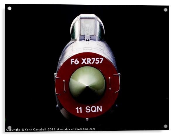 RAF Lightning F6 Acrylic by Keith Campbell